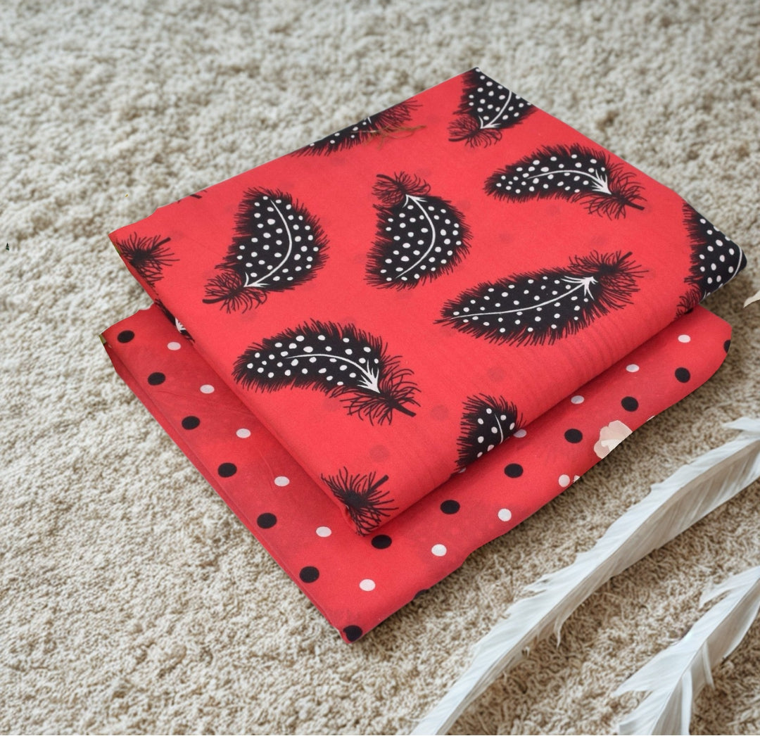 Red with Black Bold Feather.           (PC-00909783)