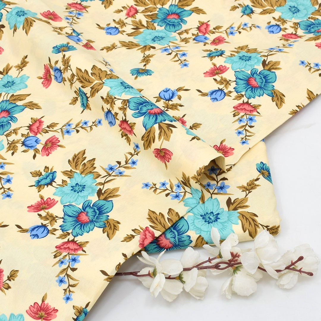 Beige n Blue Floral.                       (PC-LC909880)