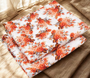 Orange n White Floral.                    (PC-00909842)