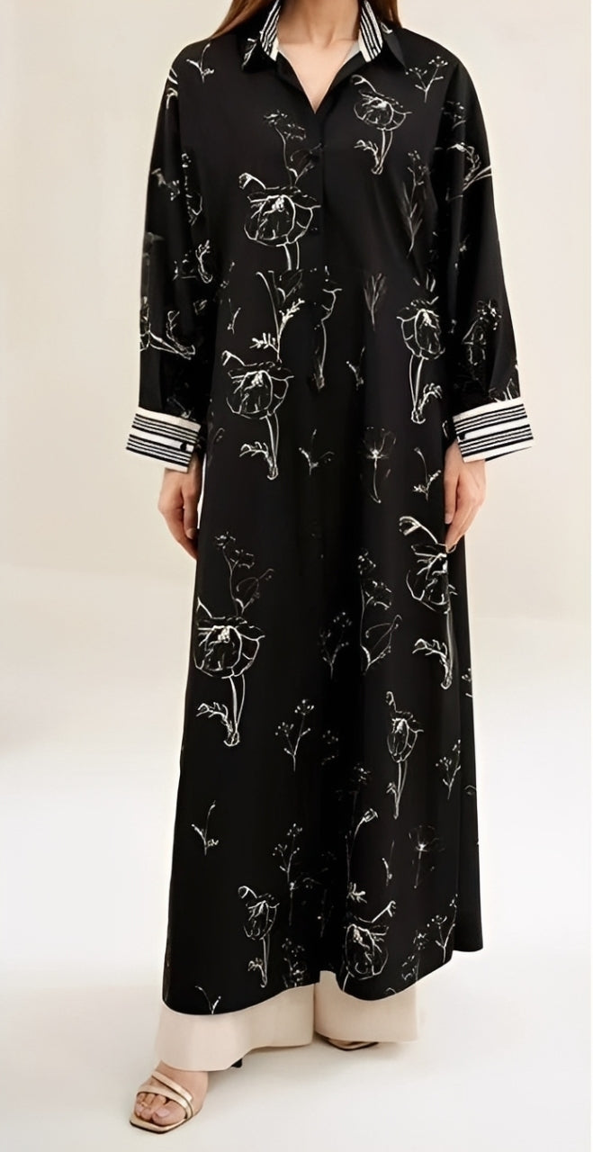 2pc Black Silk Unstiched.           (PC-0S909903)