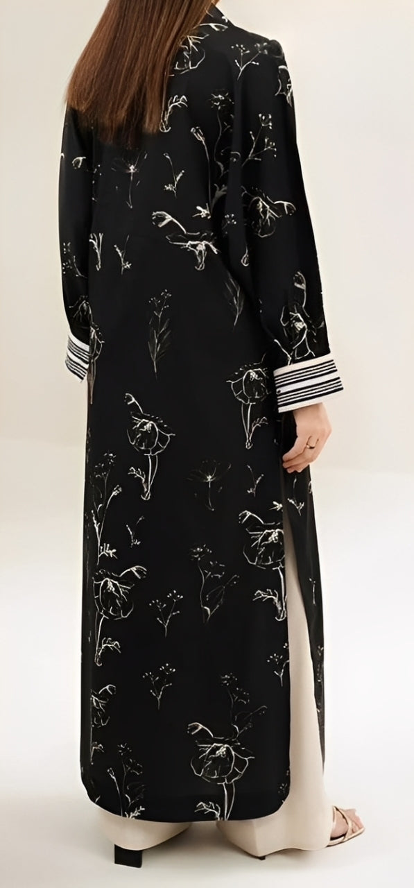 2pc Black Silk Unstiched.           (PC-0S909903)